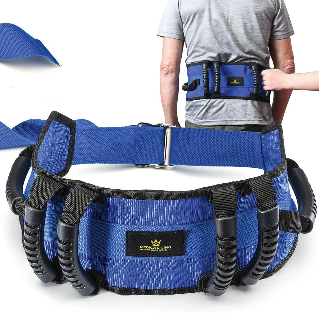 Transfer Belt with 6 Handles Gait Belt with Release Metal Buckle 56 medicalkingusa