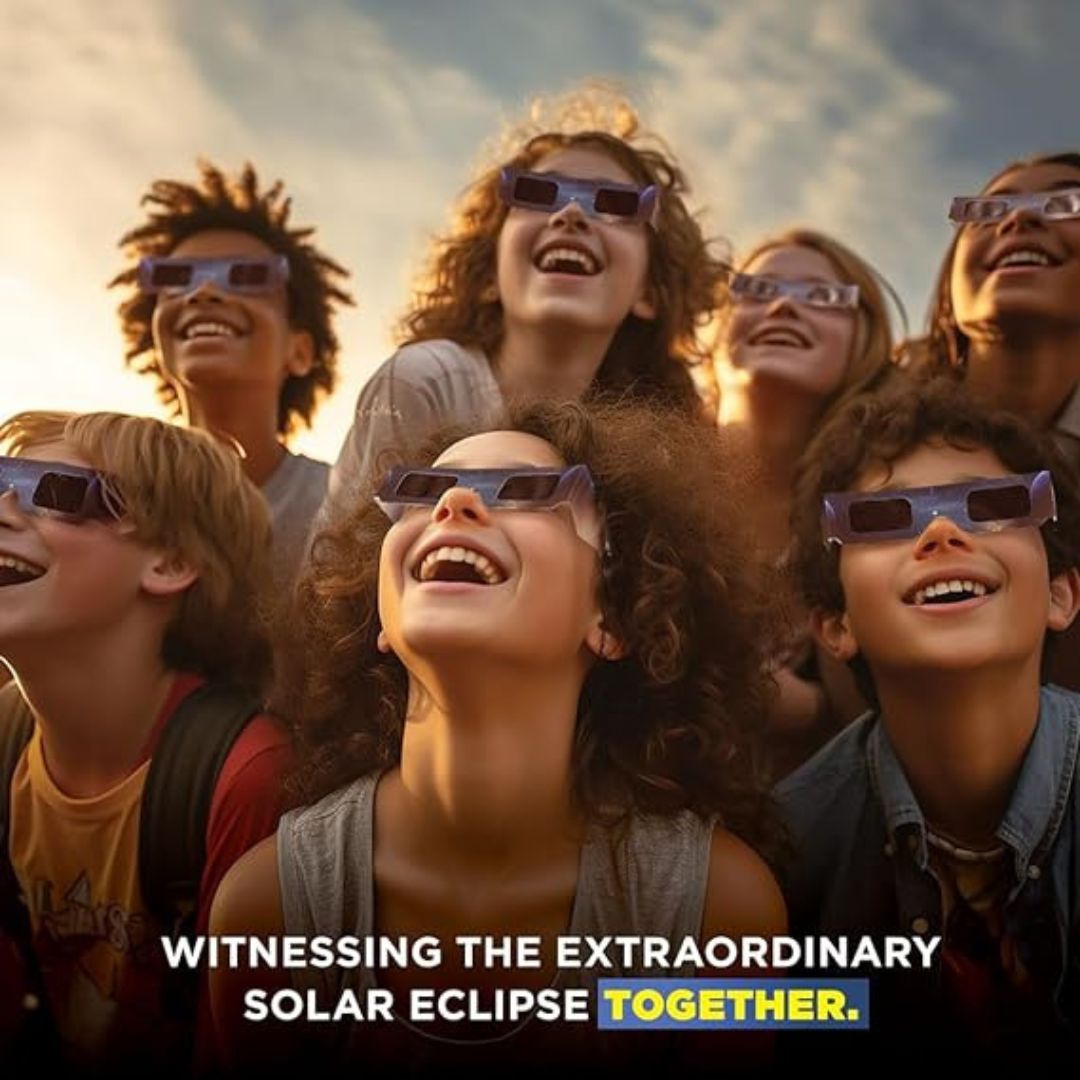 Medical King Solar Eclipse Glasses , Solar Filters Glasses with Solar Safe Filter Technology - Non-Polarized Solar Viewers with Light Blocking Film Lens & Cardboard Frame - CE, ISO Approved 2024 - 2, 5, 10, 20, 50 and 100-Pack