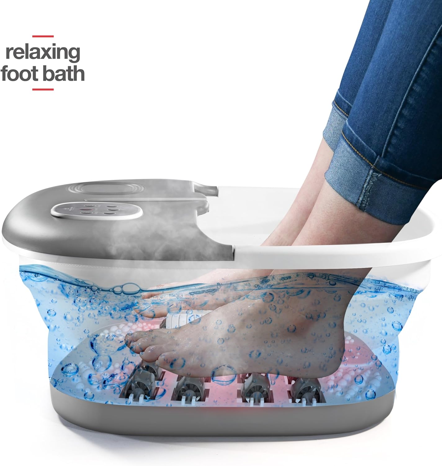 Medical king Foot Spa with Heat and Massage and Jets Includes A Remote Control A Pumice Stone Collapsible Foot Spa Massager with Heat and Massage Bubbles and Vibration (Copy)
