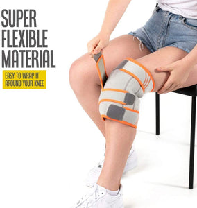 Knee ice wrap, Cold and Hot Adjustable - Knee ice Pack Reusable Gel Compression Support, Helps for Injuries, Joint Pain, Swelling, Surgery, and All Kind of Pains - Special Comfortable Soft Material