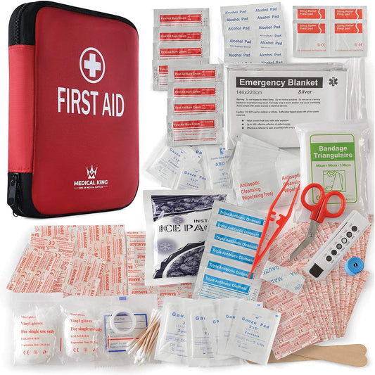 First aid kit 360 pcs, All-Purpose First aid Supplies - Medical kit Protect for Most Injuries - Travel First aid kit, Great for for Home or Work, Plus Supplies for Camping, Outdoor Emergencies & More