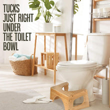 Load image into Gallery viewer, Toilet Stool - Potty Stool - Toilet Foot Stool Waterproof and Non-Slip - Squat Stool Adult Bamboo Toilet Stool
