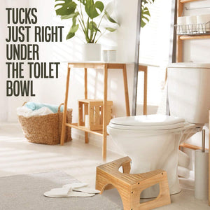 Toilet Stool - Potty Stool - Toilet Foot Stool Waterproof and Non-Slip - Squat Stool Adult Bamboo Toilet Stool