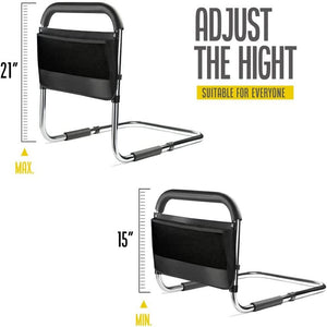 Bed Assist Rail - Senior Bed Safety Rail - Adjustable Heights and Pocket Bed Grab Bar for Elderly, Seniors, Adults Safety Raill