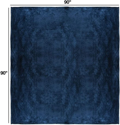 Heated Blanket, Machine Washable Extremely Soft and Comfortable Electric Blanket Throw Fast Heating with Hand Controller 10 Heating Settings and auto Shut-Off (Blue, 84 x 90)