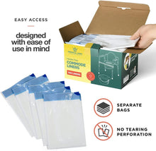 Load image into Gallery viewer, Commode Liners 100-Pack Bedside Commode Liners Portable Toilet Bags - Commode Liners for Adult Commode Chairs, Camp Toilet, Bucket - Leakproof, Hygienic Closure - Universal Fit, 20.5x15&quot;
