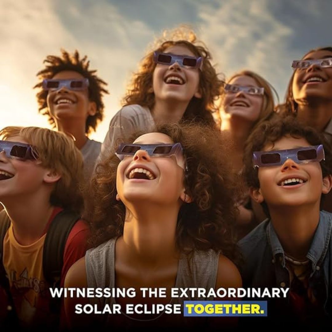 Medical King Solar Eclipse Glasses , Solar Filters Glasses with Solar Safe Filter Technology - Non-Polarized Solar Viewers with Light Blocking Film Lens & Cardboard Frame - CE, ISO Approved 2024 - 2, 5, 10, 20,  50 and 100-Pack