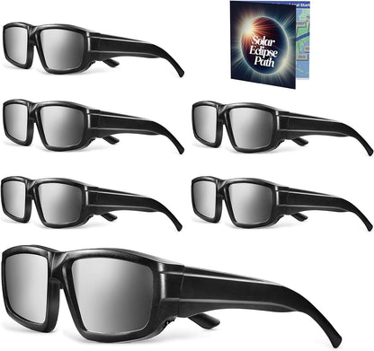 Solar Eclipse Glasses 1, 2 and 6 Pack Safe Shades for Direct Sun Viewing - Solar Filters Glasses - MedicalKingUsa