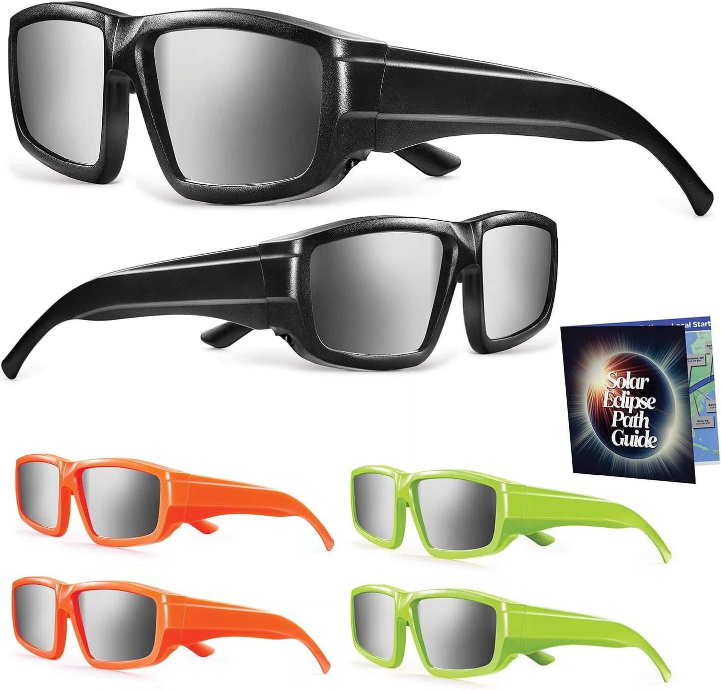 Solar Eclipse Glasses 1, 2 and 6 Pack Safe Shades for Direct Sun Viewing - Solar Filters Glasses - MedicalKingUsa