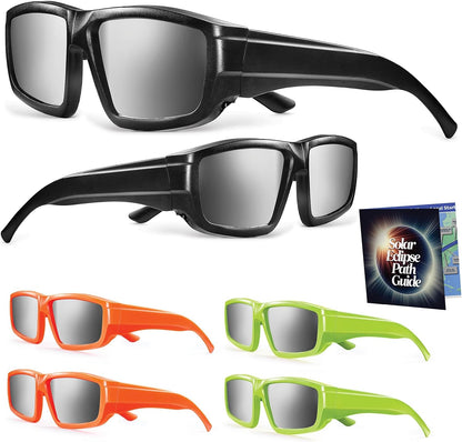 Solar Eclipse Glasses 1, 2 and 6 Pack Safe Shades for Direct Sun Viewing - Solar Filters Glasses - MedicalKingUsa