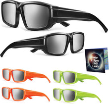 Load image into Gallery viewer, Solar Eclipse Glasses 1, 2 and 6 Pack Safe Shades for Direct Sun Viewing - Solar Filters Glasses - MedicalKingUsa
