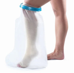 Foot Cast Cover For Adults - Cast Cover For Showering Leg, Keeps Cast Or Wound Dry - Waterproof Foot Cover - Waterproof Foot Cover For Swimming And For Shower Or Bath - 24" X 15"