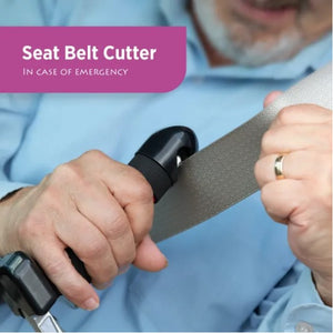 3 in 1 Car Handle Assist Set of 2 – Includes Car Assist Handle, Safety Hammer for Window Breaker & Seatbelt Cutter - MedicalKingUsa