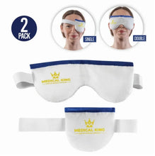 Load image into Gallery viewer, Eye Mask for Dry Eyes - 2 Pack - Includes a Single Eye mask and a Double Eye mask - Moist Compress pad, Cool and Heat, microwavable Heating pad, Helps for Pink or Puffy Eye, Stye Blepharitis, MGD
